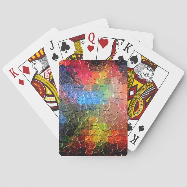 Abstract Painting | Dynamic Colors 2 Poker Cards (Back)