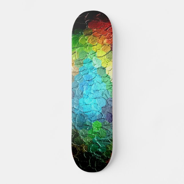 Abstract Painting | Dynamic Colors 3 Skateboard Deck (Front)
