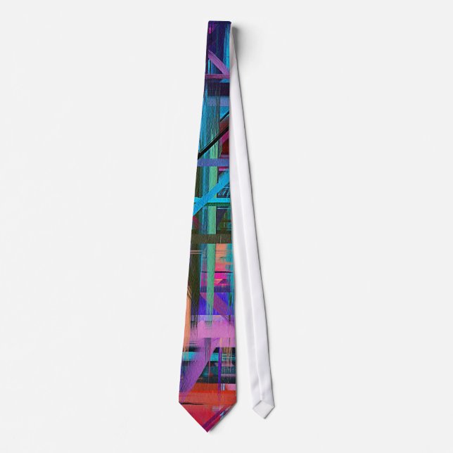 Abstract Painting | Dynamic Colors #49 Neck Tie (Front)