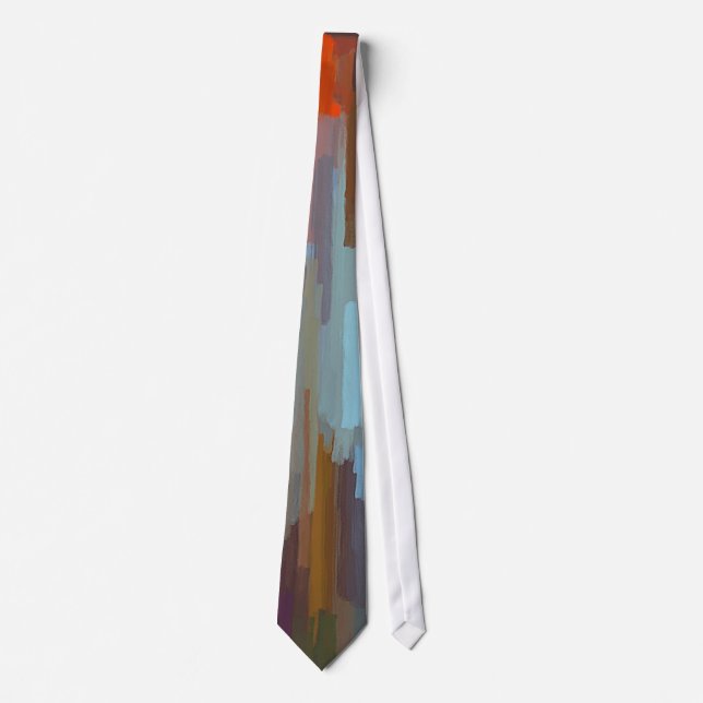 Abstract Painting | Dynamic Colors #78 Neck Tie (Front)