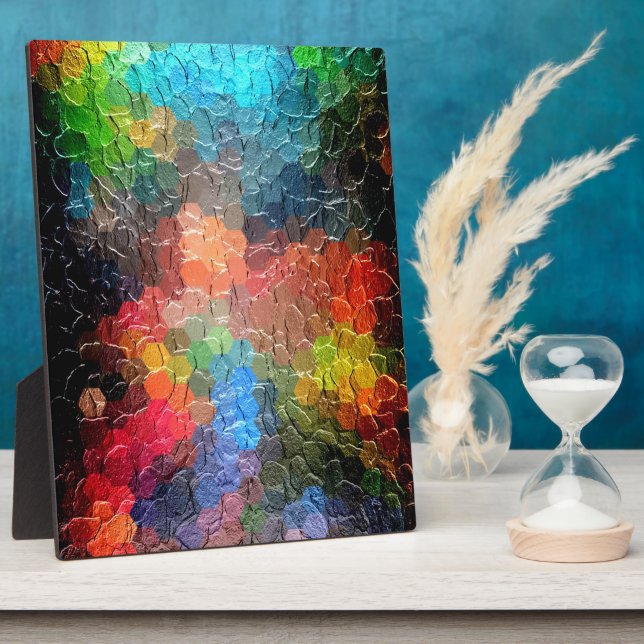 Abstract Painting | Dynamic Colors Plaque (Side)