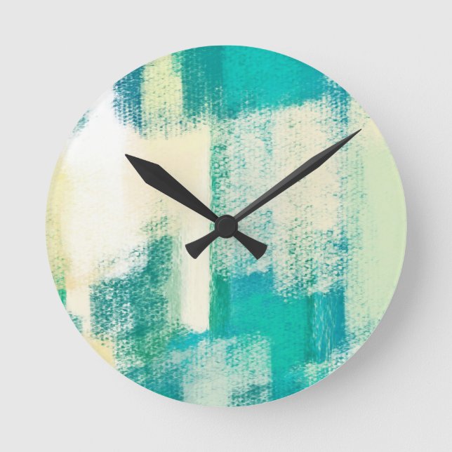 Abstract Painting | Dynamic Colors Round Clock (Front)