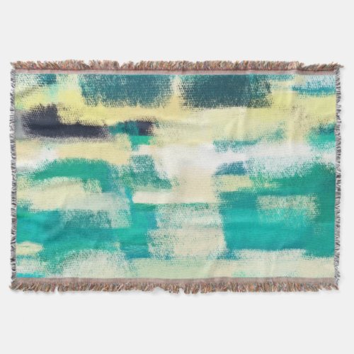 Abstract Painting  Dynamic Colors Throw Blanket