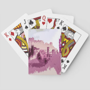 Abstract Painting Edinburgh Capital of Scotland Poker Cards