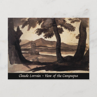 abstract painting fine art ink Roman Campagna Postcard