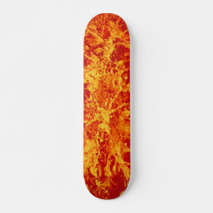 Abstract painting   fire red splattergrunge skateboard