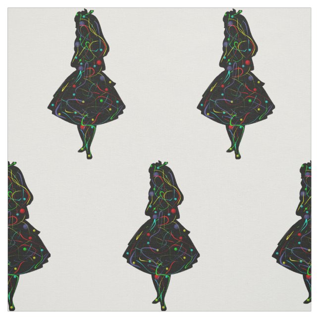 Abstract Painting Girl Fabric (Swatch)