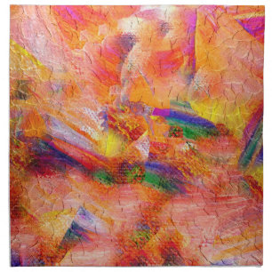 Abstract painting Infinite sunset Cloth Napkin