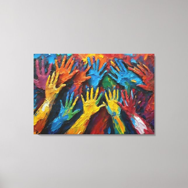 Abstract painting It represents diversity Canvas Print (Front)