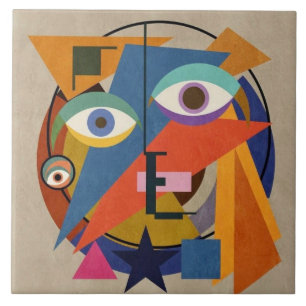 Abstract Painting - Kandinsky Famous Art Ceramic Tile