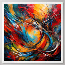 abstract painting lost in forest looking way home