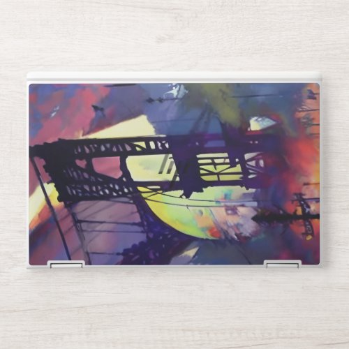 Abstract painting Manhattan bridge HP Laptop Skin