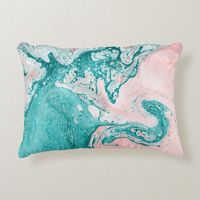 Abstract painting. Modern artwork. Marble effect p Accent Pillow (Front)