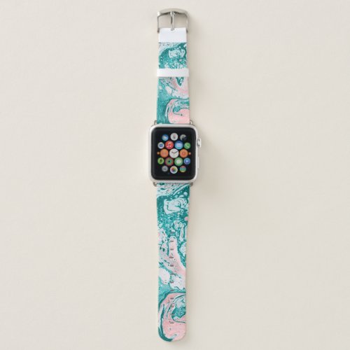 Abstract painting Modern artwork Marble effect p Apple Watch Band