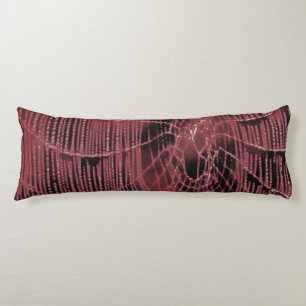 Abstract Painting Of A Magenta Pink Cobweb Body Pillow