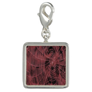 Abstract Painting Of A Magenta Pink Cobweb Charm