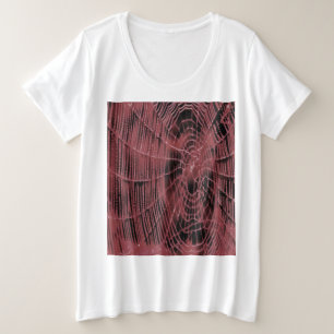 Abstract Painting Of A Magenta Pink Cobweb Plus Size T-Shirt