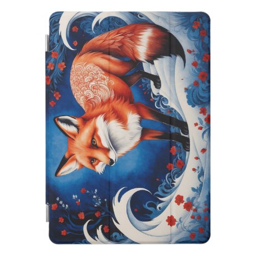 Abstract painting of a red fox  iPad pro cover