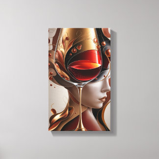 Abstract Painting of a Woman's Face Canvas Print