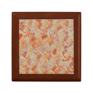 Abstract painting of orange on gray gift box