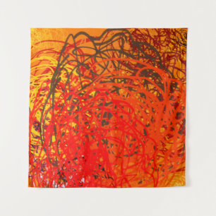 Abstract painting on canvas. Hand made art. Colorf Tapestry