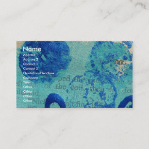 Abstract Painting On Vintage Book Page Business Card