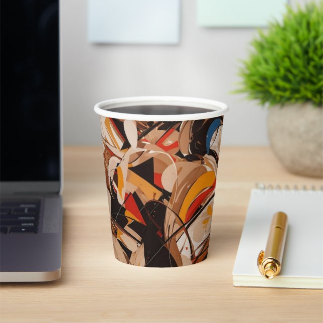 Abstract painting paper cups (Insitu)