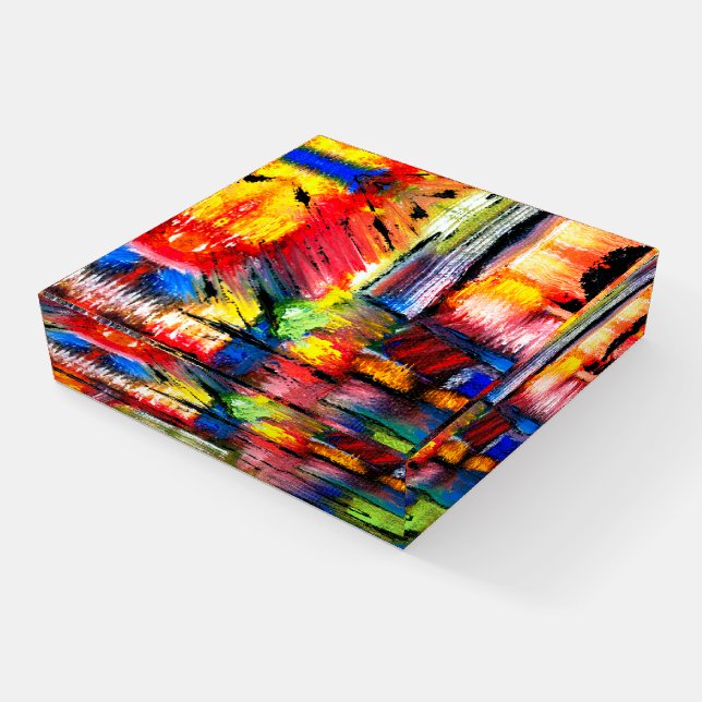 Abstract Painting Paperweight (Angled)