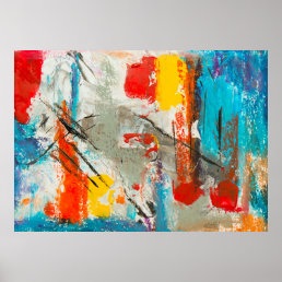 Abstract painting poster