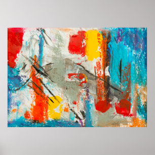 Abstract painting poster