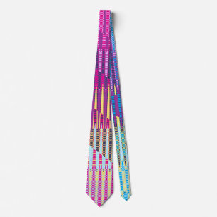 Abstract Painting Rainbow Colors Neck Tie