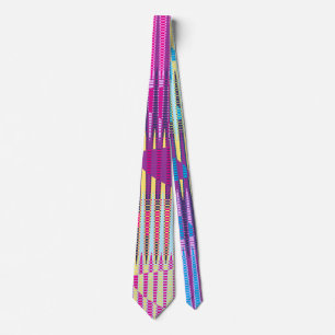 Abstract Painting Rainbow Colors Neck Tie