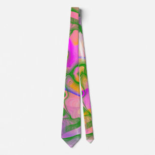 Abstract Painting Rainbow Colors Neck Tie