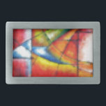 abstract painting red yellow green blue rectangular belt buckle<br><div class="desc">Red Yellow Green Blue Abstract Painting</div>