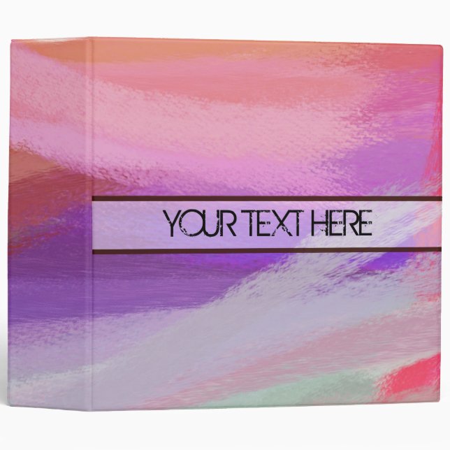 Abstract Painting | Retro Abstract Art 35 3 Ring Binder (Front/Spine)