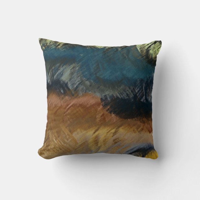 Abstract Painting | Retro Abstract Art 41 Throw Pillow (Front)