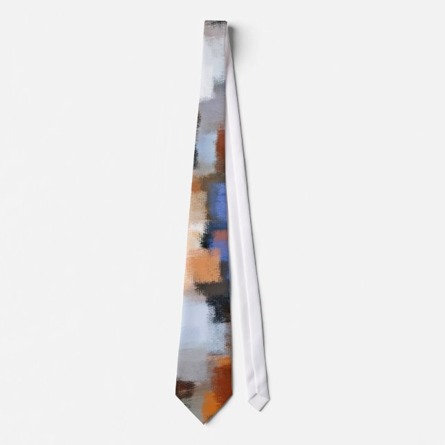 Abstract Painting | Retro Abstract Art 51 Neck Tie (Front)