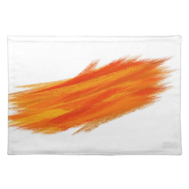 Abstract Painting | Retro Orange 4 Cloth Placemat (Front)