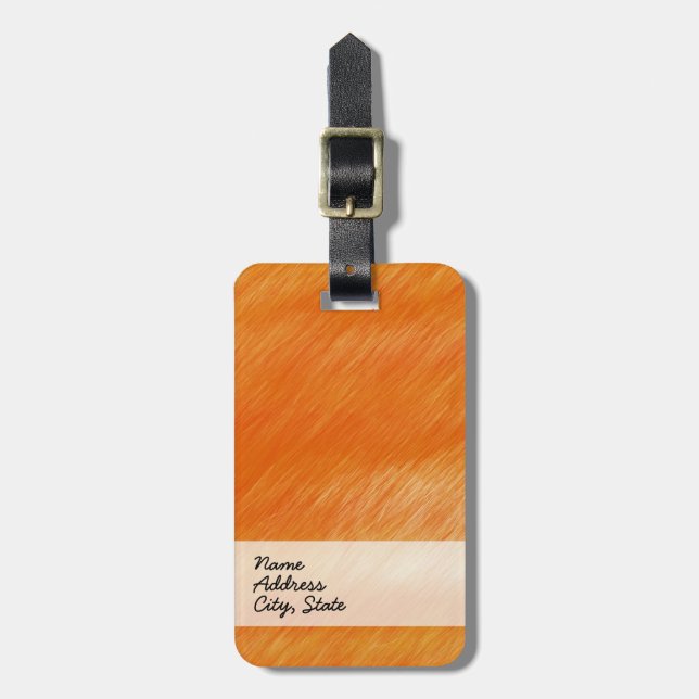 Abstract Painting | Retro Orange 6 Luggage Tag (Front Vertical)