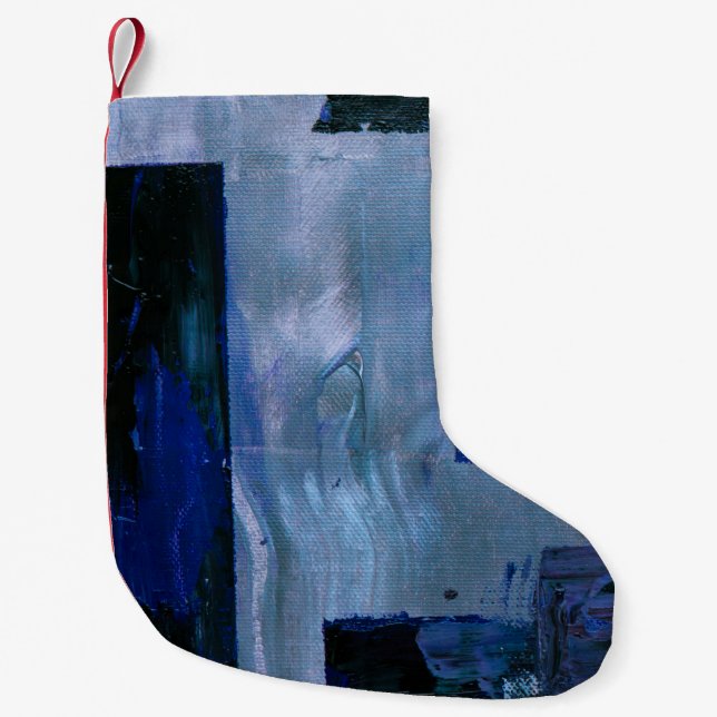 Abstract painting small christmas stocking (Front)