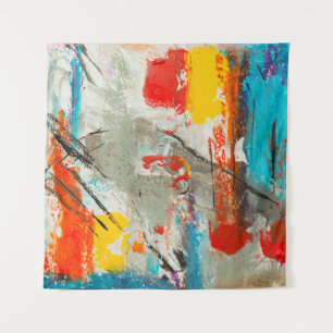 Abstract painting tapestry