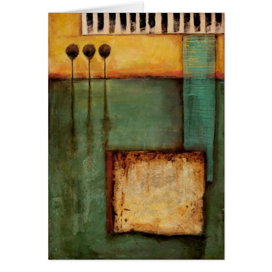 Abstract Painting with Piano Keys Cards (Front)