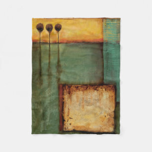 Abstract Painting with Piano Keys Fleece Blanket
