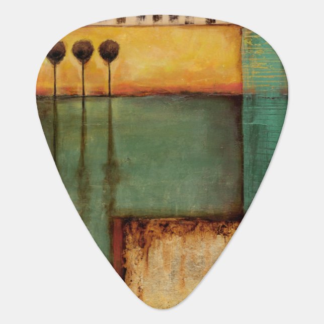 Abstract Painting with Piano Keys Guitar Pick (Front)