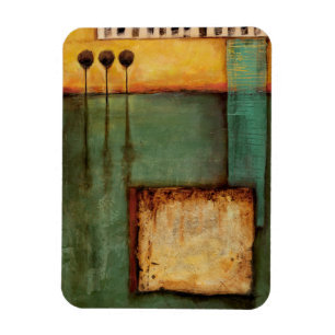 Abstract Painting with Piano Keys Magnet