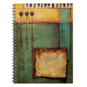 Abstract Painting with Piano Keys Notebook