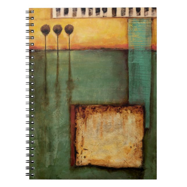 Abstract Painting with Piano Keys Notebook (Front)