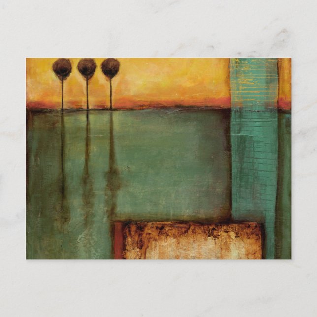 Abstract Painting with Piano Keys Postcard (Front)
