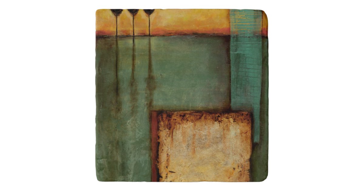Abstract Painting With Piano Keys Trivet Zazzle Com