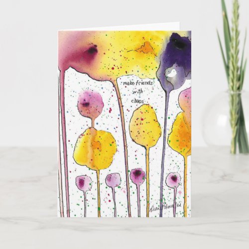 Abstract Painting with Quote Colorful Art Cards